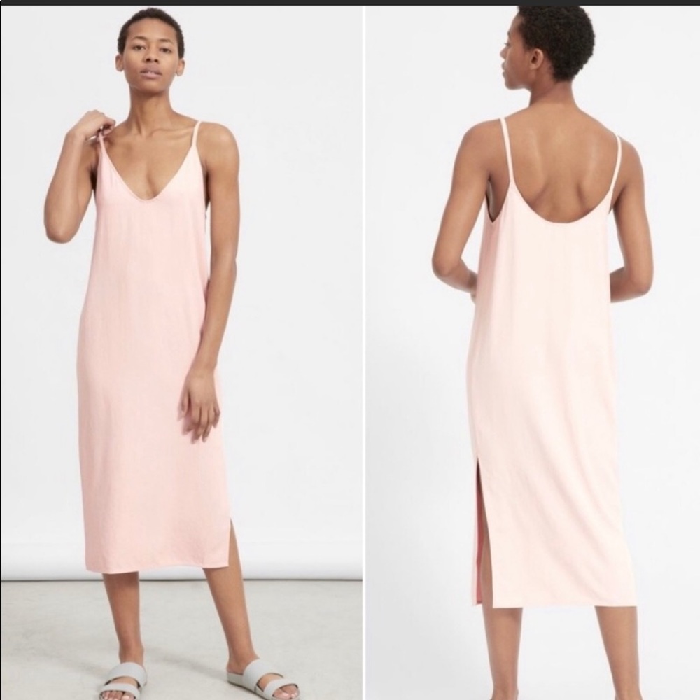 Everlane pink the Japanese gowave slip dress 4